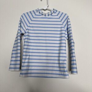 Minnow Striped Long Sleeve Rash Guard Swim Top Girls Size 5/6 T